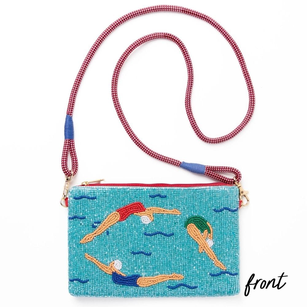 Leila Bead Clutch With Strap