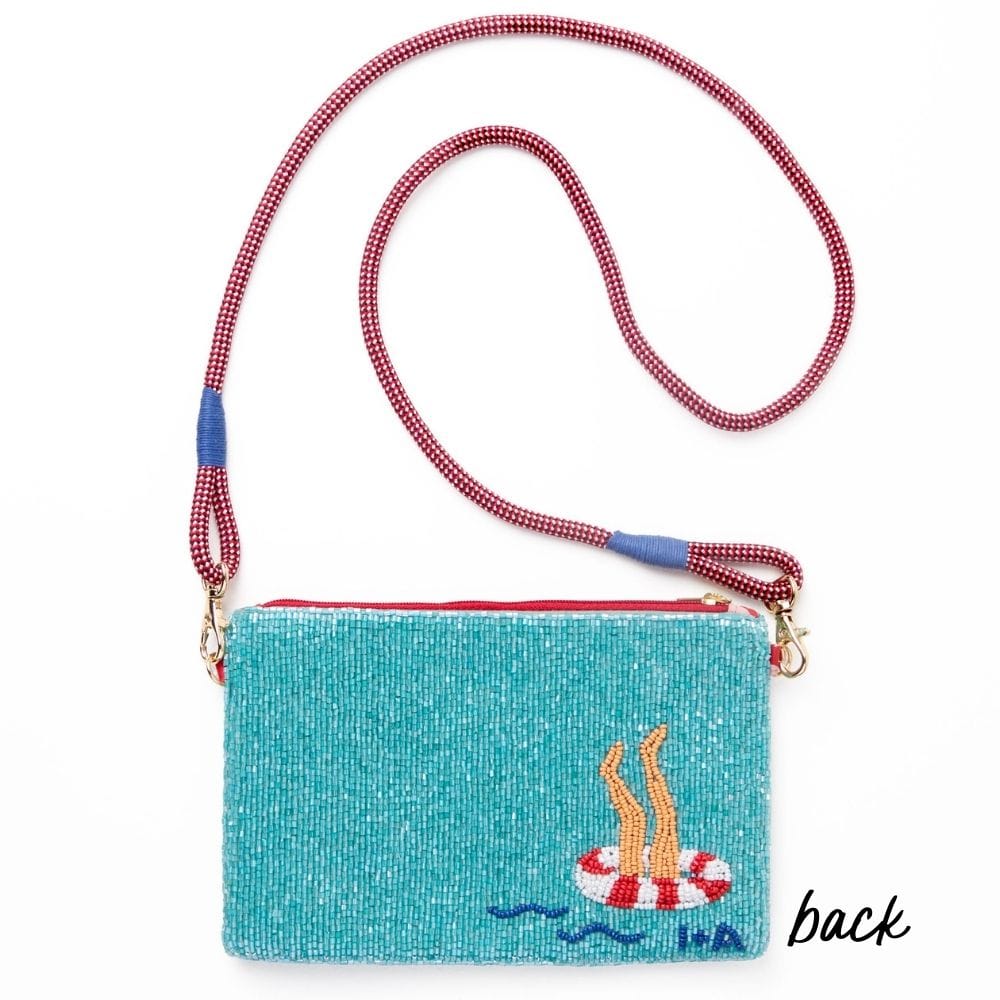 Leila Bead Clutch With Strap
