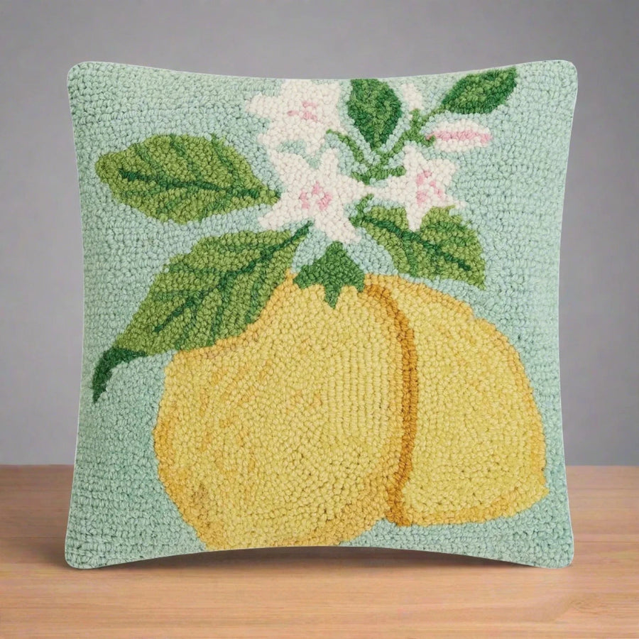 Lemons Hook Pillow - The Riviera Towel Company, styled