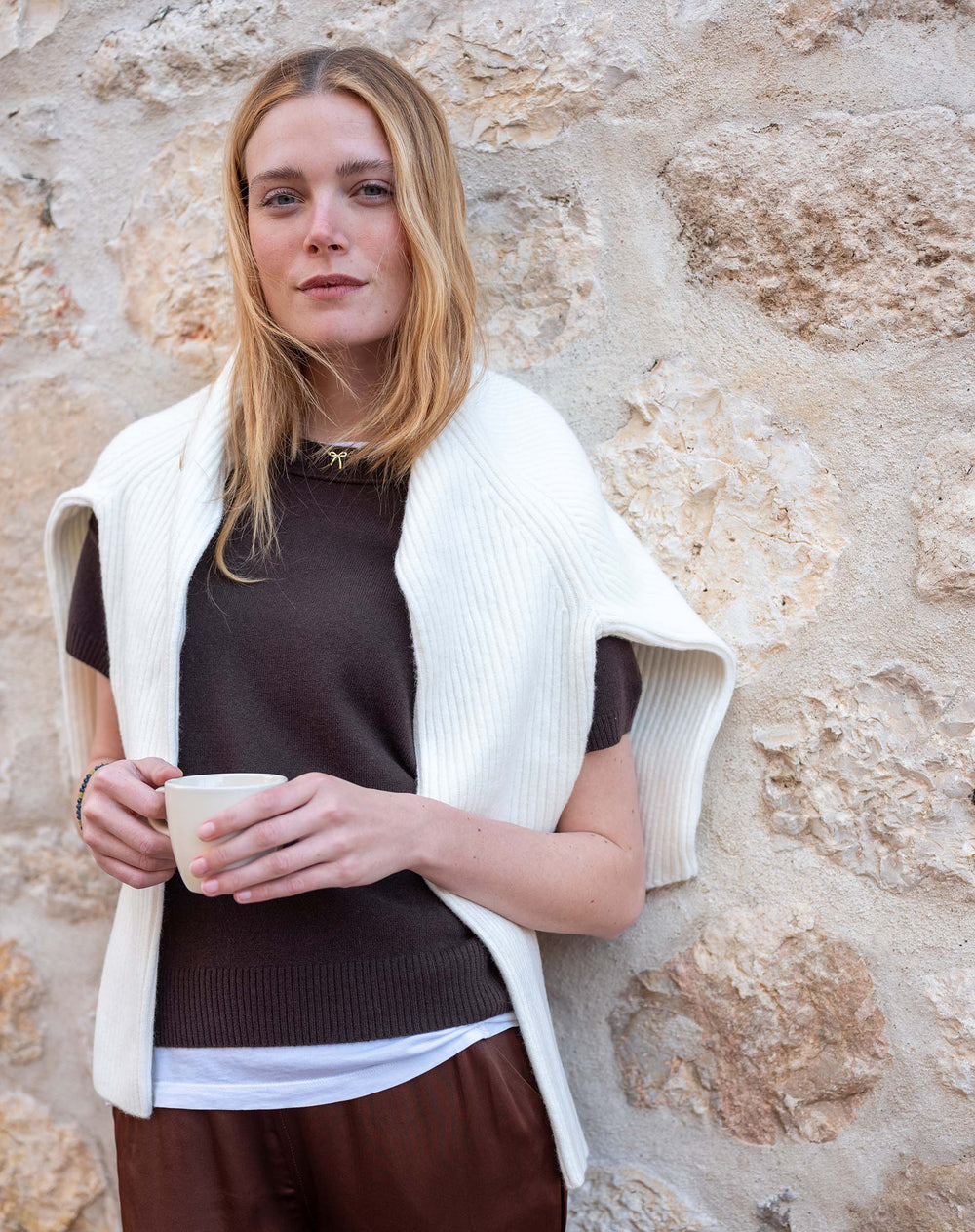 Lucca Short Sleeve Cashmere Crew