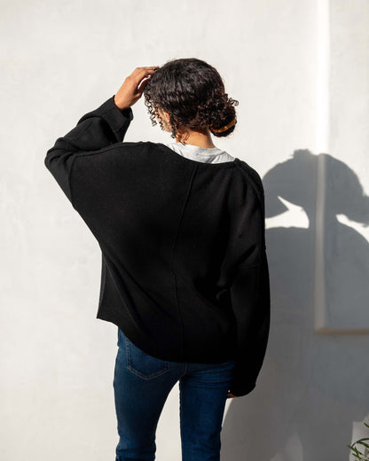 Lugano Cashmere V-Neck Sweater, view 6