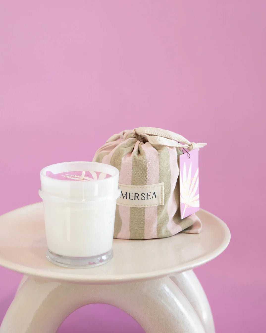 Mersea Striped Bagged Candle - The Riviera Towel Company