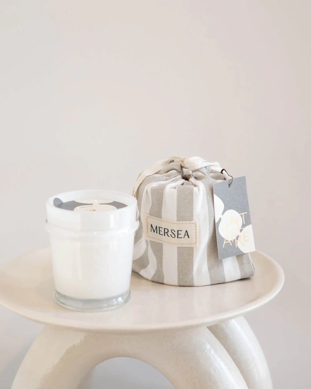 Mersea Striped Bagged Candle - The Riviera Towel Company