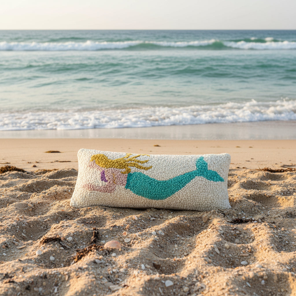 Mini Mermaid Hook Pillow - The Riviera Towel Company