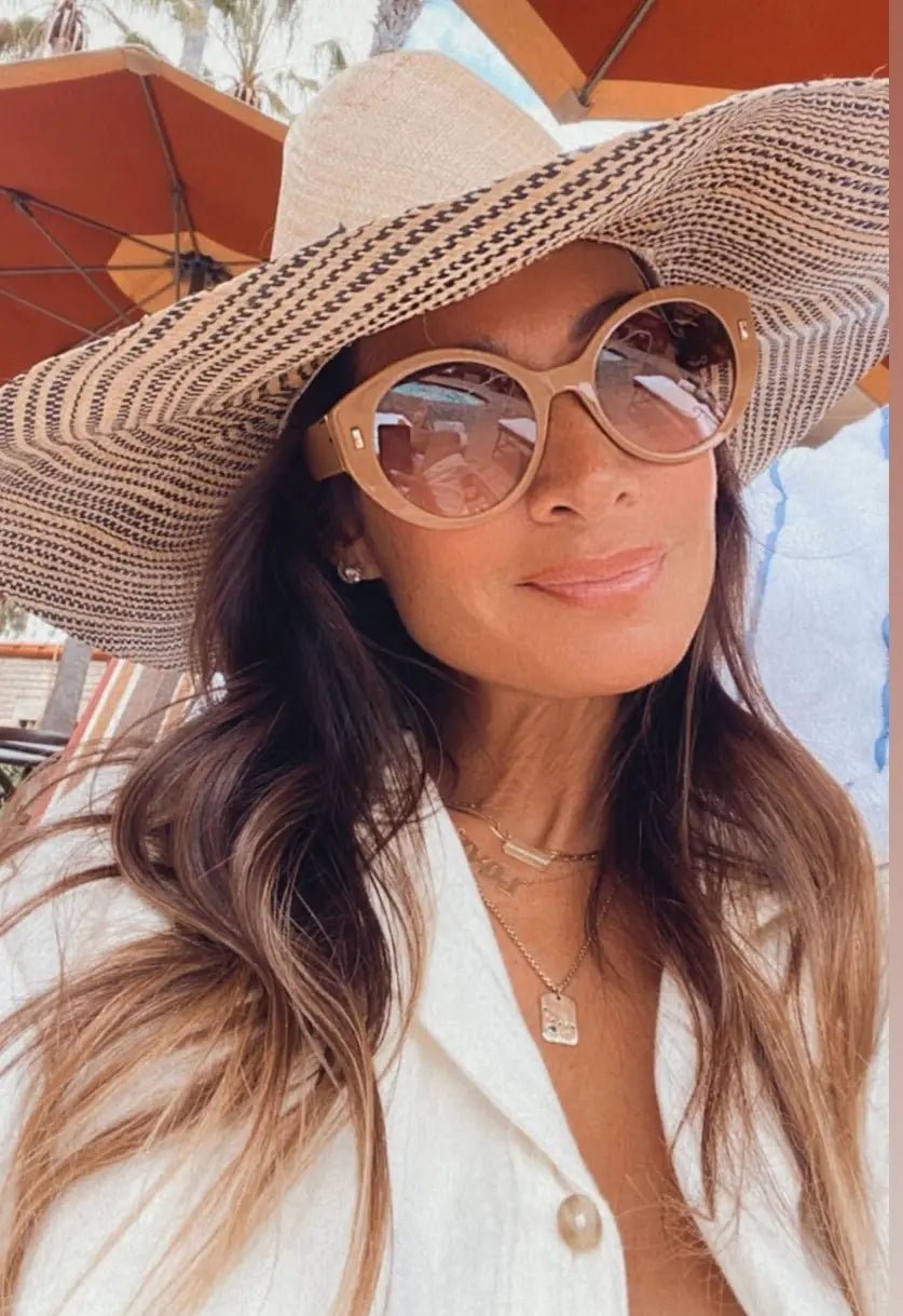 Miramar Straw Hat - The Riviera Towel Company, styled