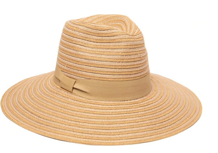 Mixed Braid Pinched Knot Trim Fedora - The Riviera Towel Company