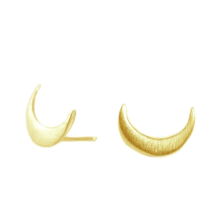 Luna Crescent Moon Vermeil Earrings