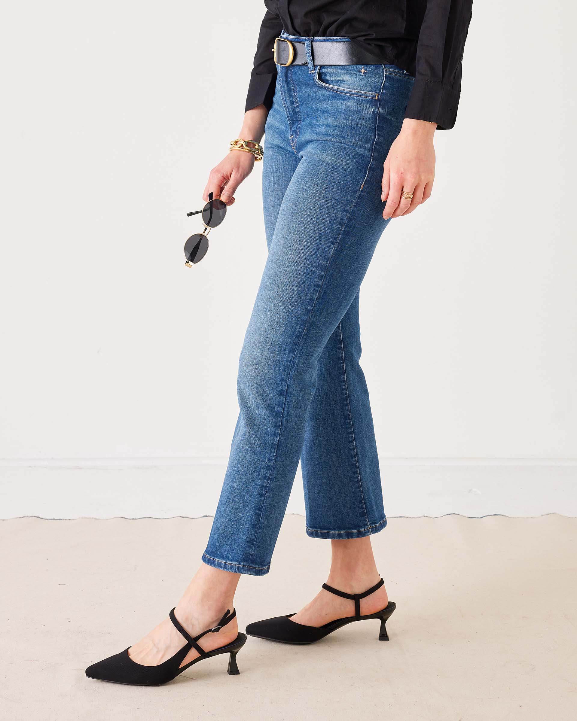 Murphy Cropped Mini Boot Cut Denim