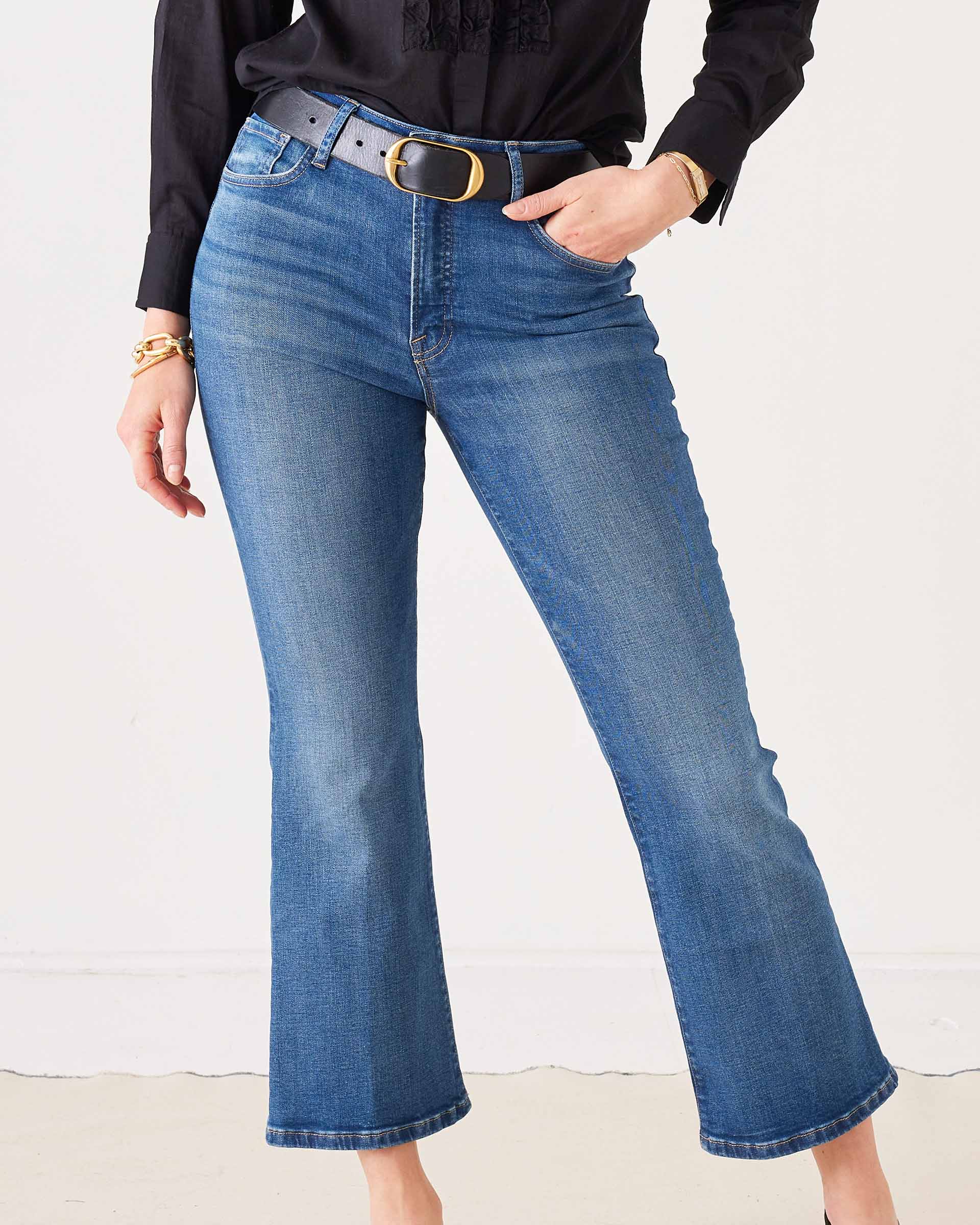 Murphy Cropped Mini Boot Cut Denim
