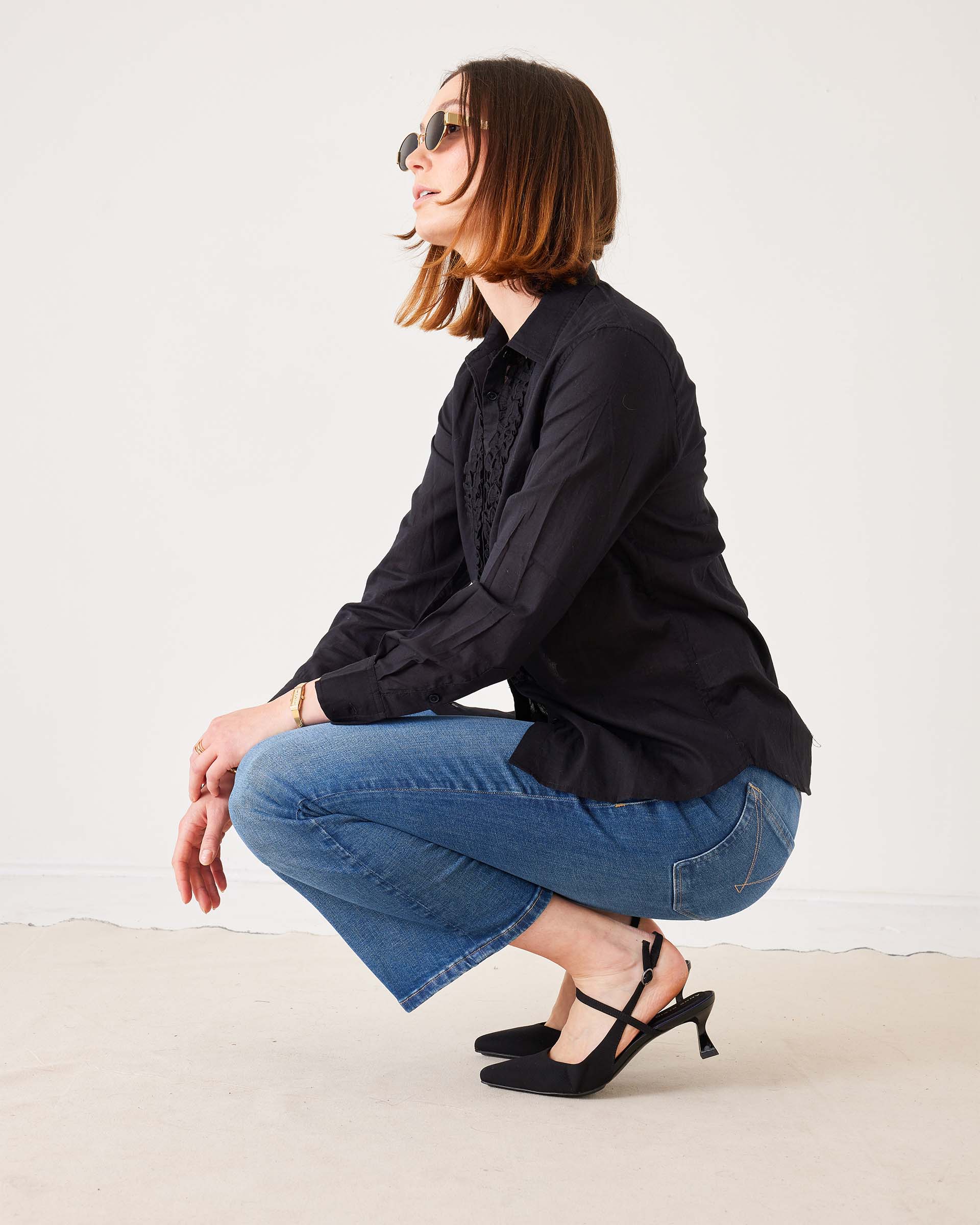 Murphy Cropped Mini Boot Cut Denim
