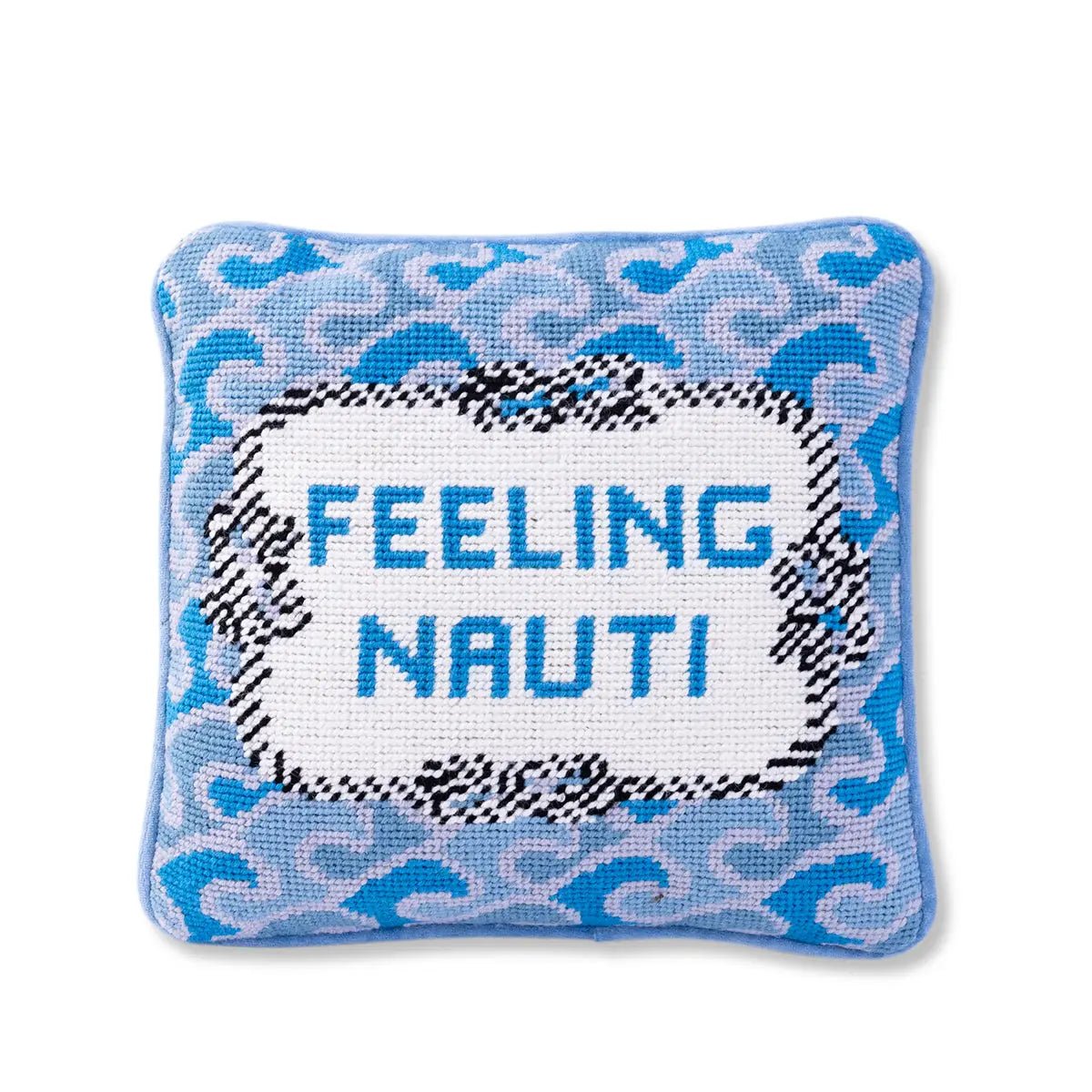 Nauti Needlepoint Pillow - The Riviera Towel Company