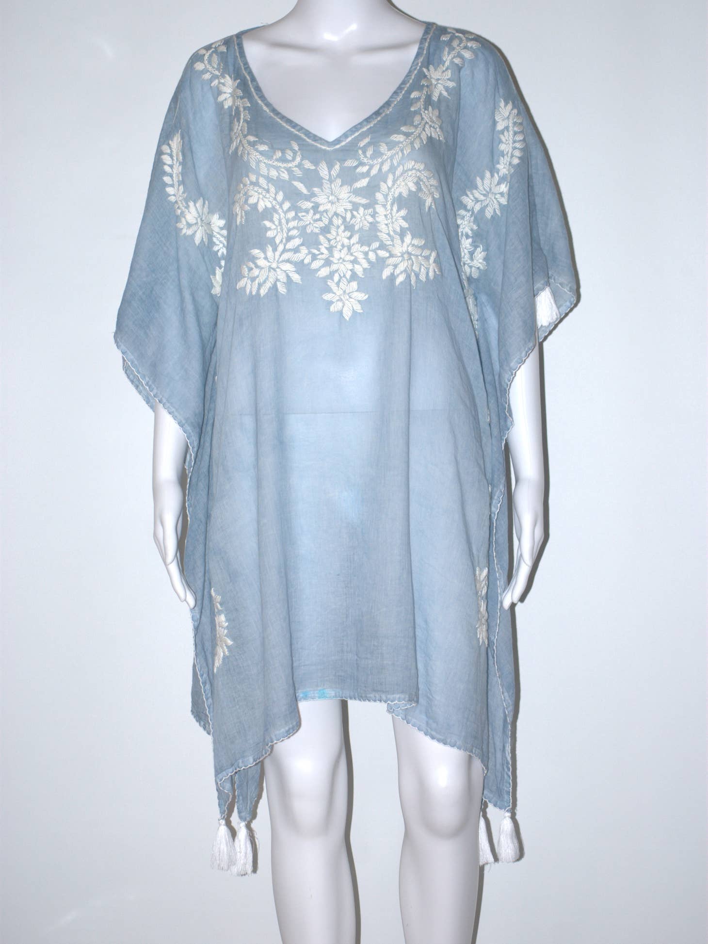 Nefeli Embroidered Kaftan O/S - The Riviera Towel Company