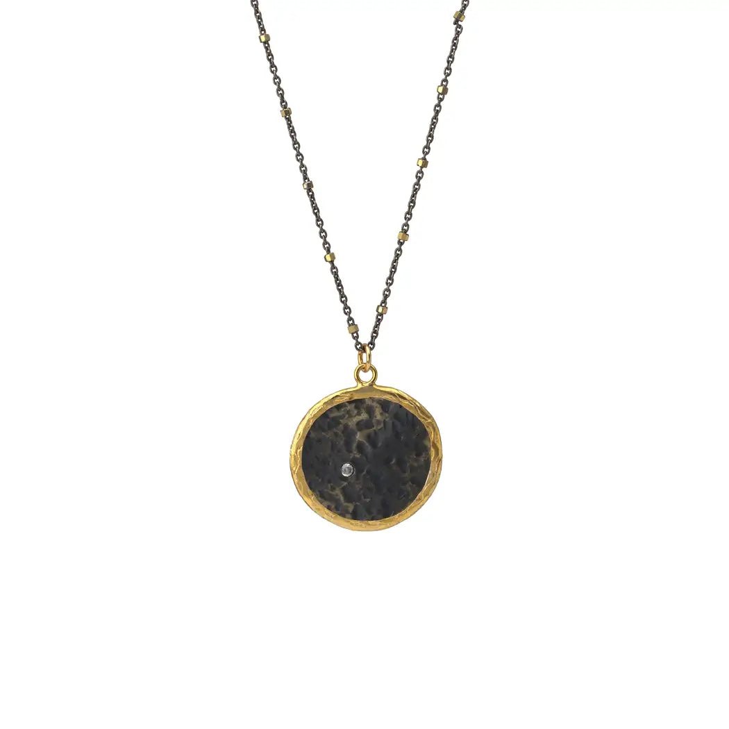 Organic Circle Pendant Necklace - The Riviera Towel Company