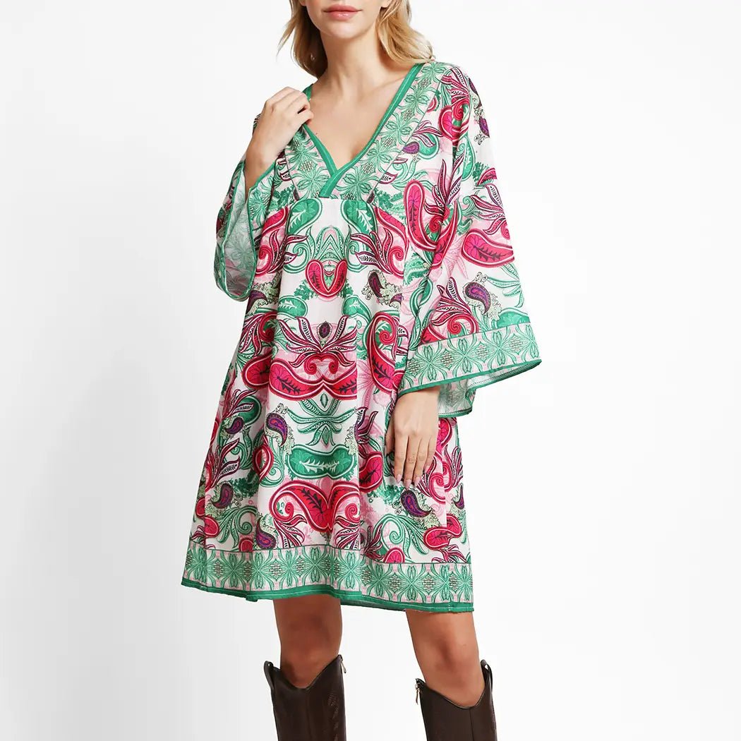 Paisley Print Summer Cover - Up Dress - The Riviera Towel Company