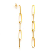 Paperclip Chain Earrings - The Riviera Towel Company
