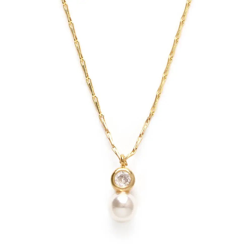 Pearl and Crystal Necklace - The Riviera Towel Company