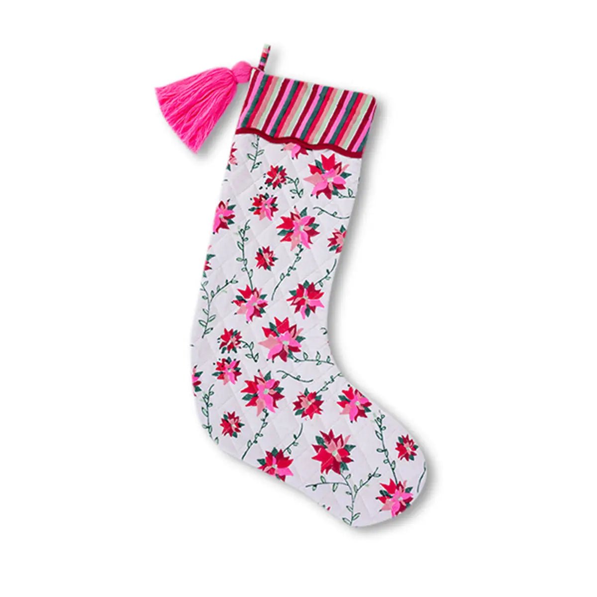 Poinsettia Stocking - The Riviera Towel Company