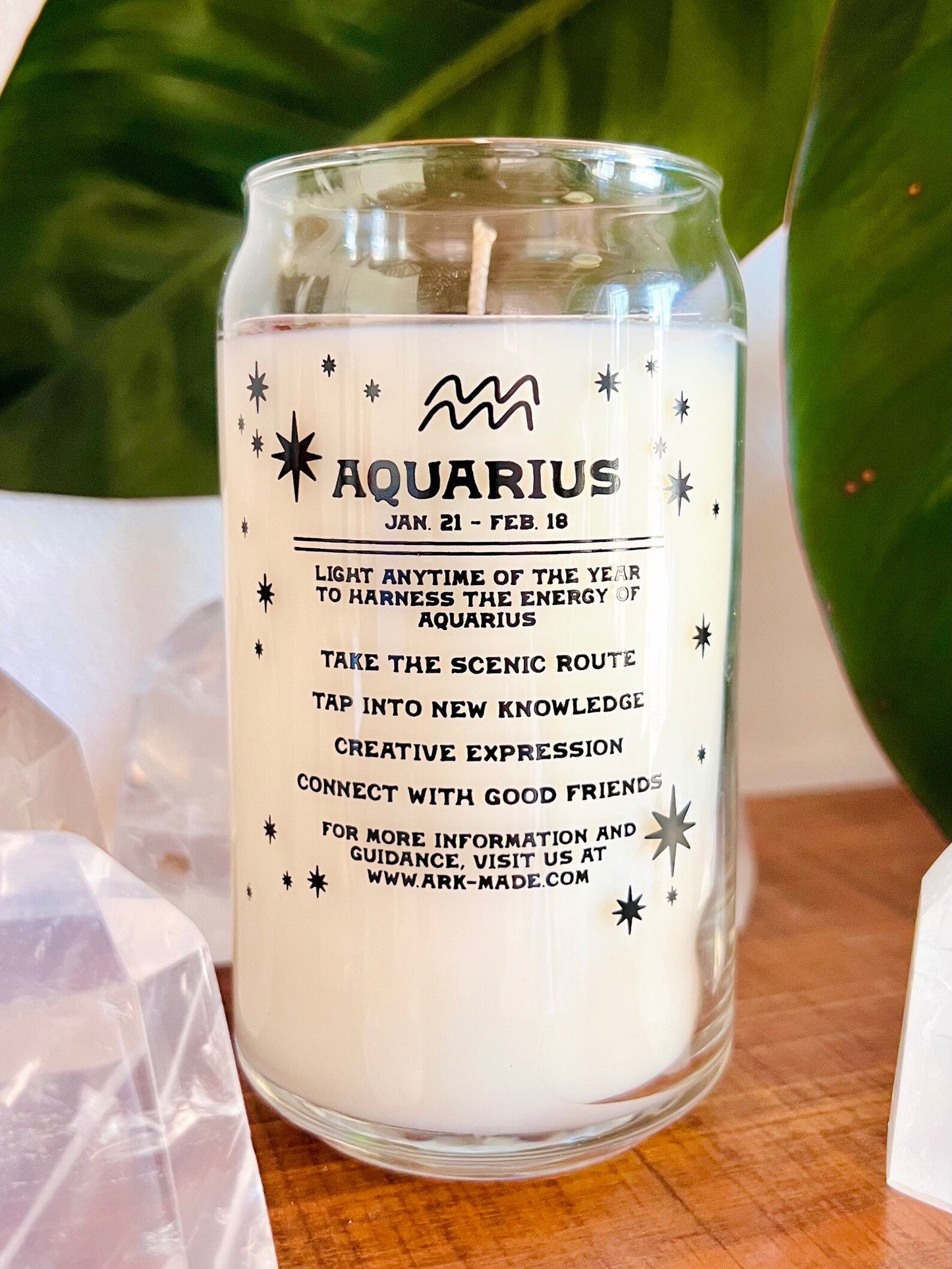 Zodiac Crystal Candle