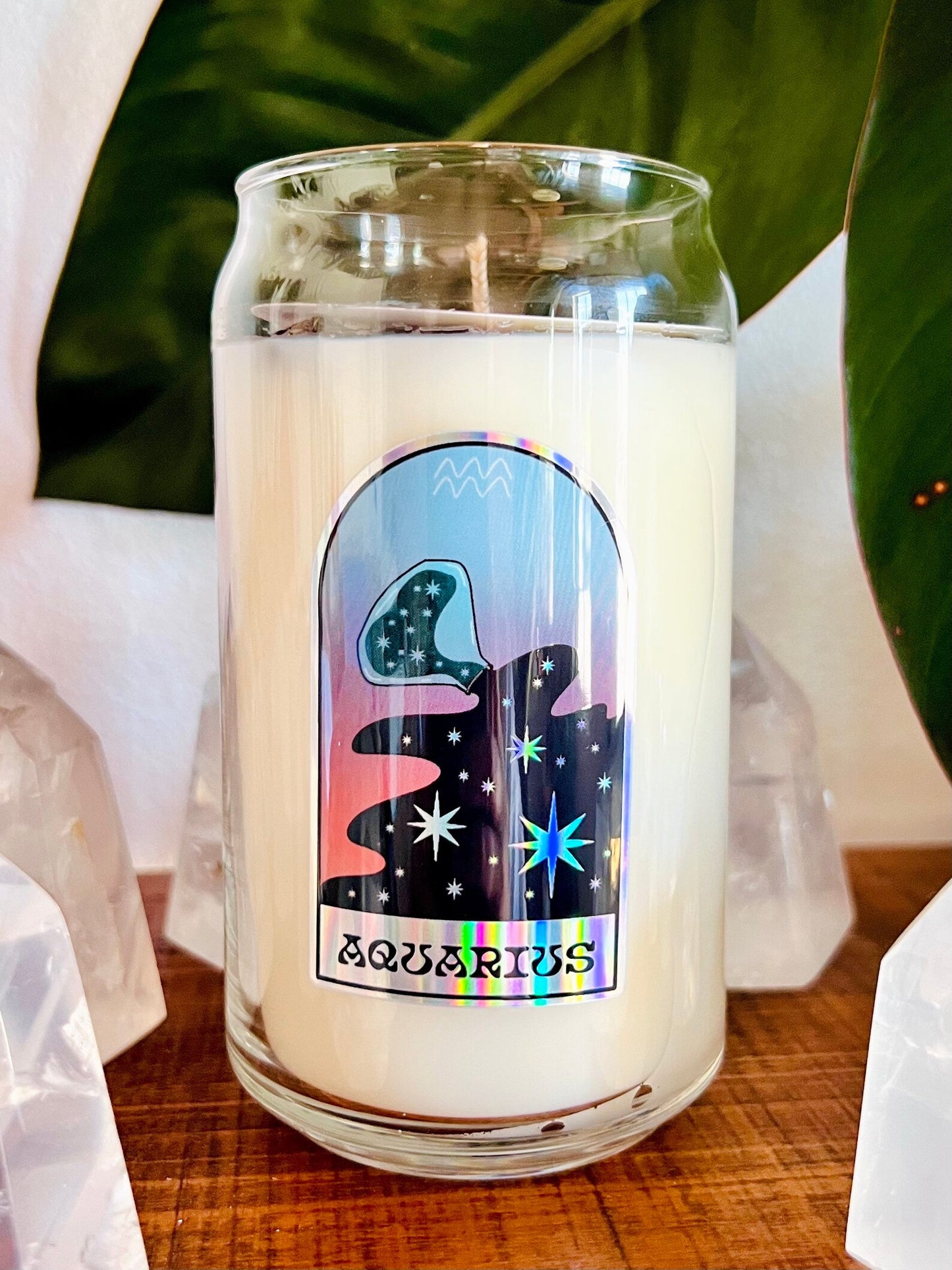 Zodiac Crystal Candle