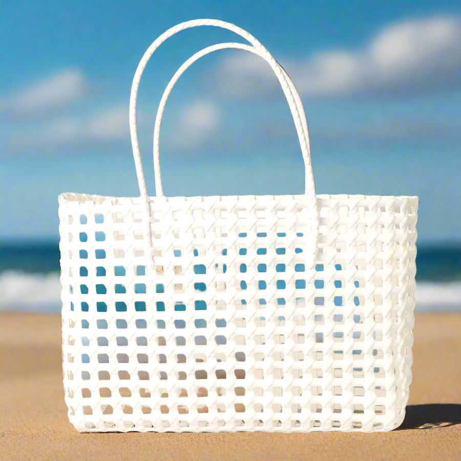 Recycled Plastic Woven Tote Bag - The Riviera Towel Company