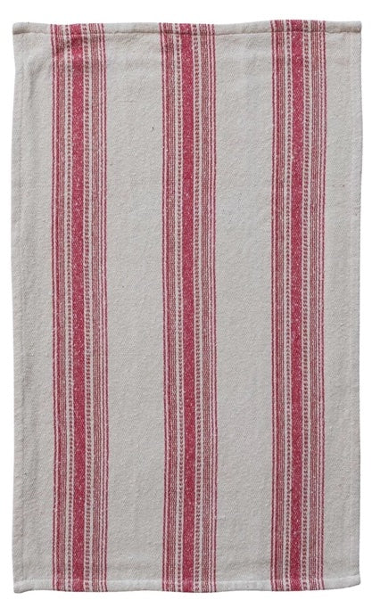 Striped Cotton Flour Sack Tea Towel