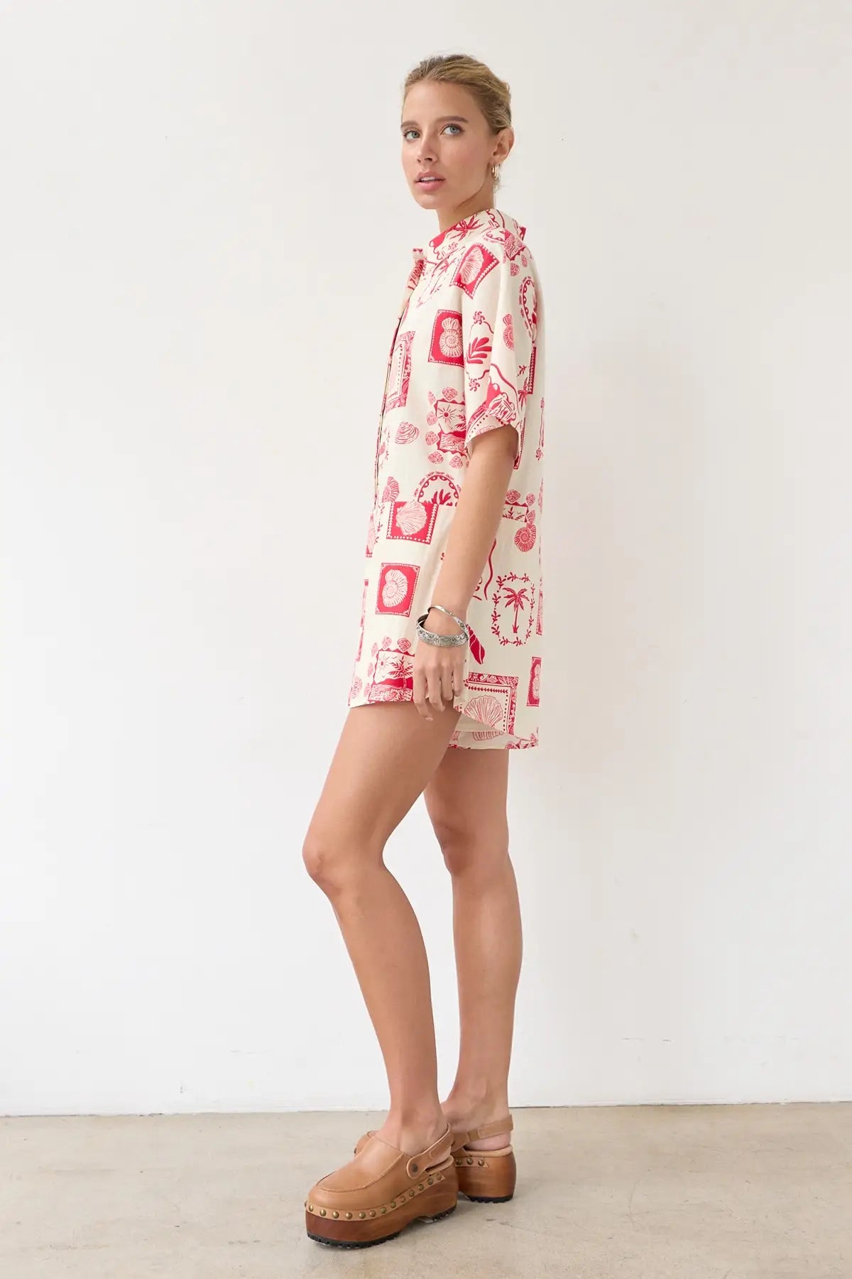 Red Shells Romper, view 3