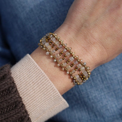 Quartz & Zircon Bracelet, view 2