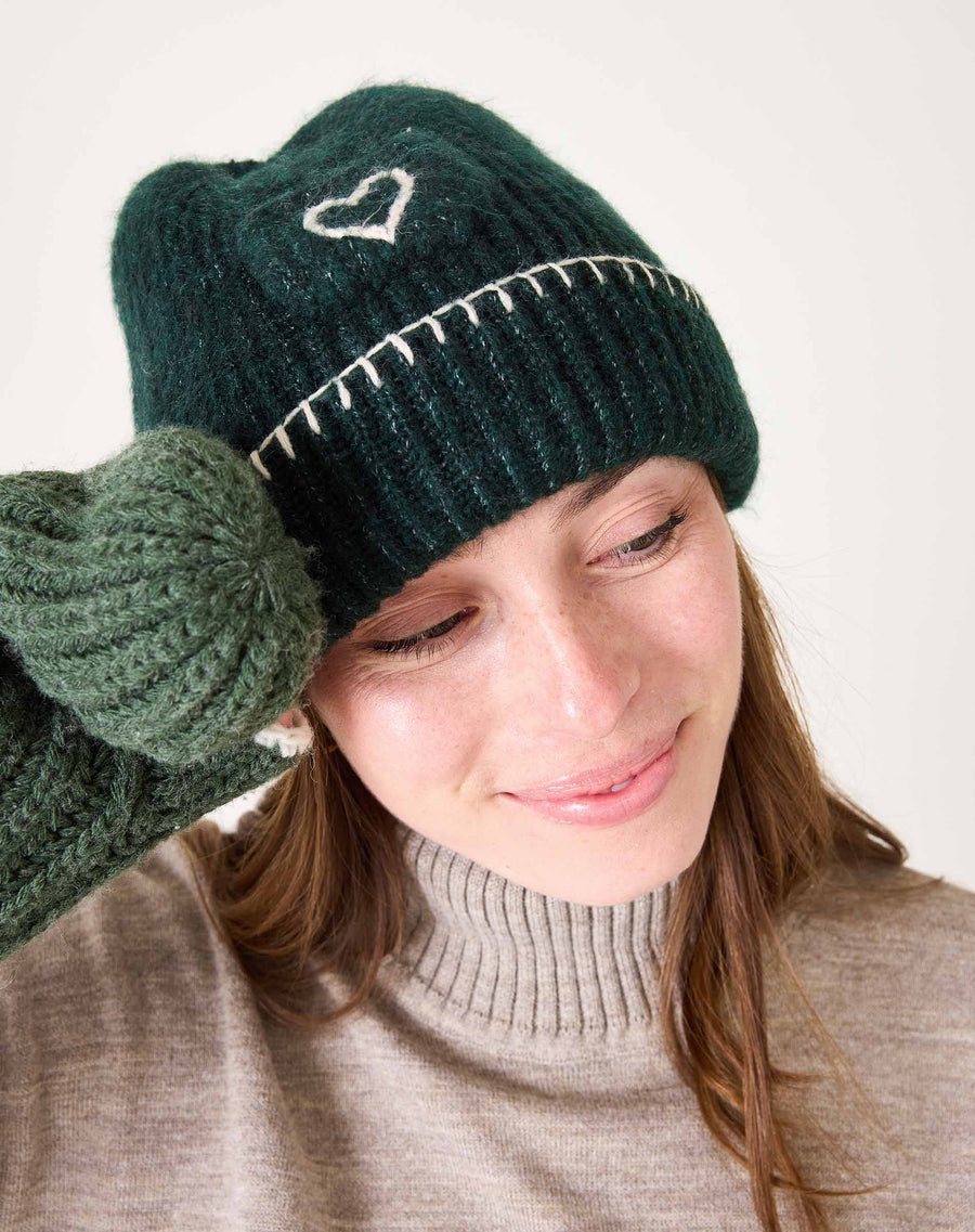 Sailor Love Whipstitch Beanie, view 2, styled