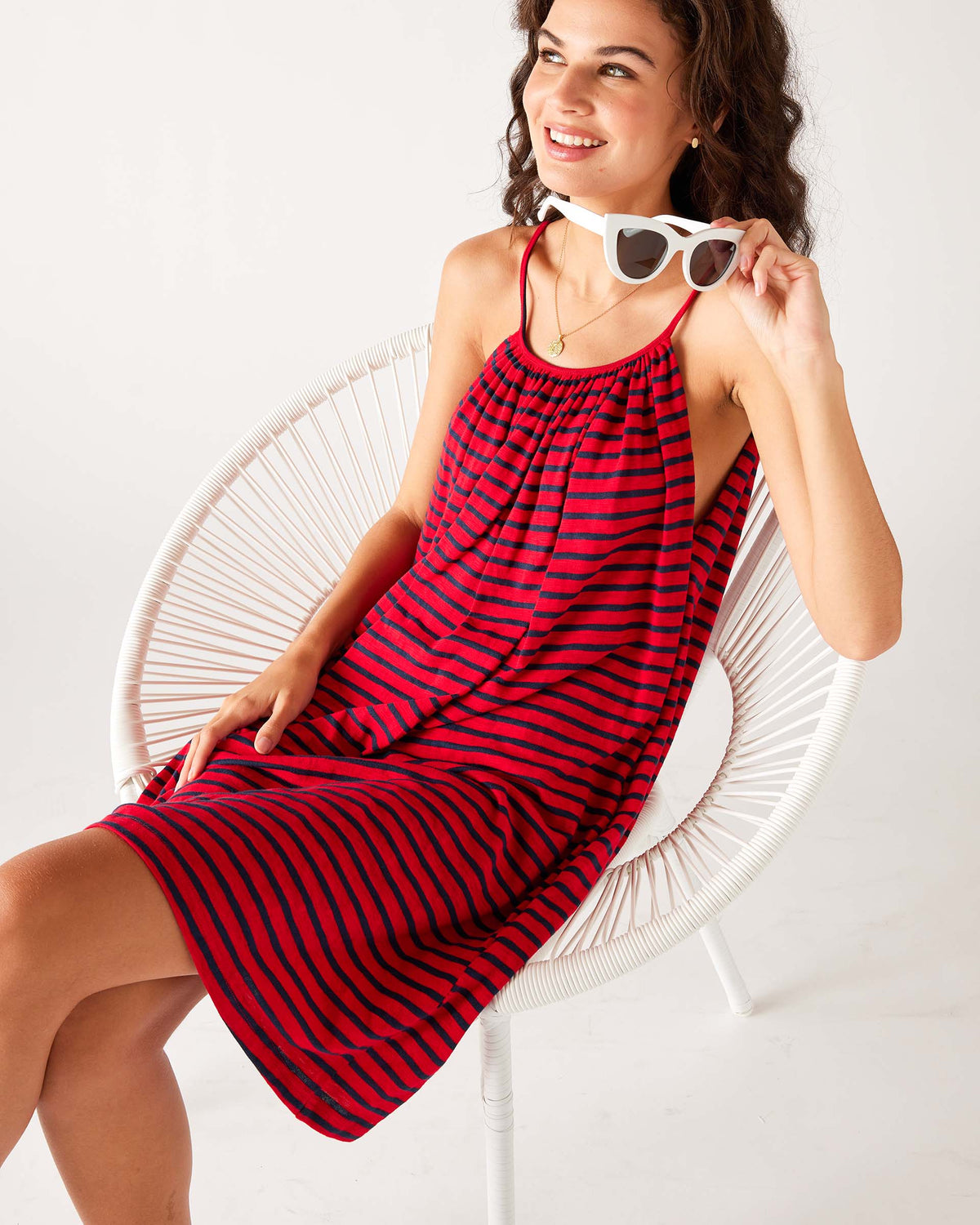 Sailor Slub Tee Dress, view 3