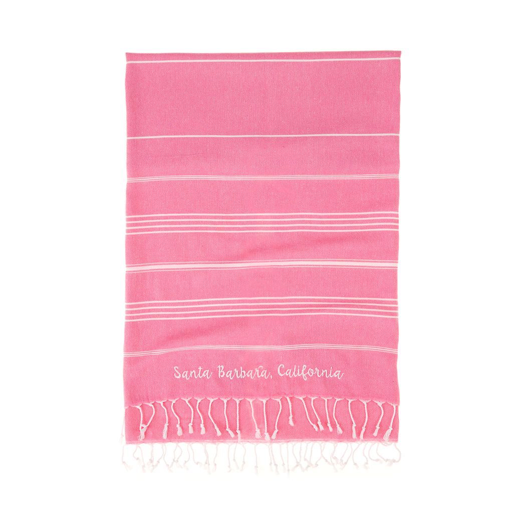 Santa Barbara Embroidered Towel - The Riviera Towel Company