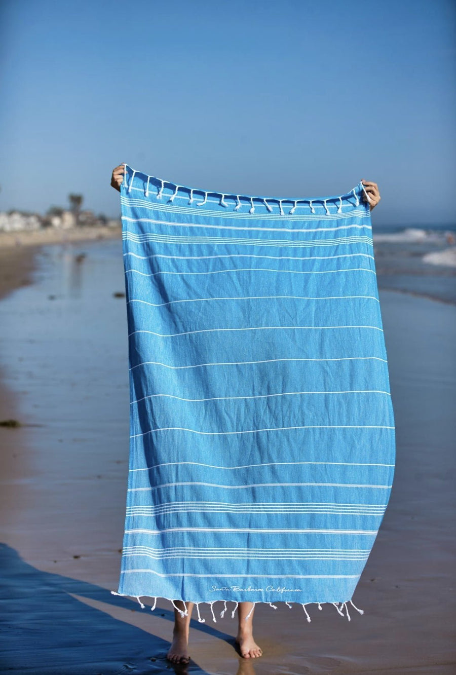 Santa Barbara Embroidered Towel - The Riviera Towel Company, styled