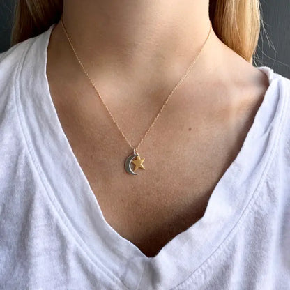 Star & Moon Necklace, view 2