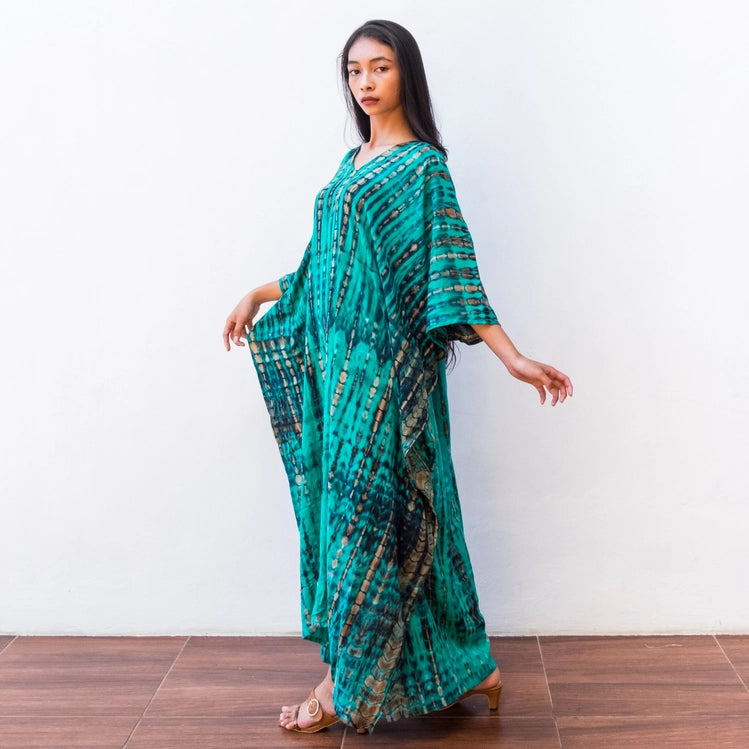 Tie Dye Kaftan Dress