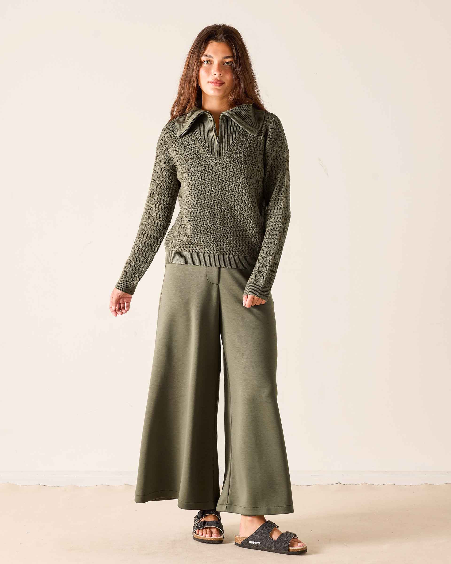 Simone Quarter Zip Sweater