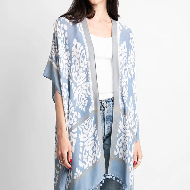 Print Cover-Up with Tassels