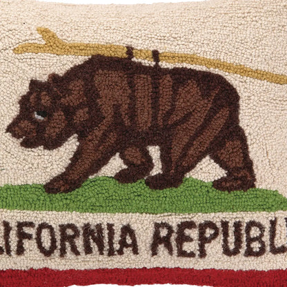California Surfboard Bear Hook Pillow