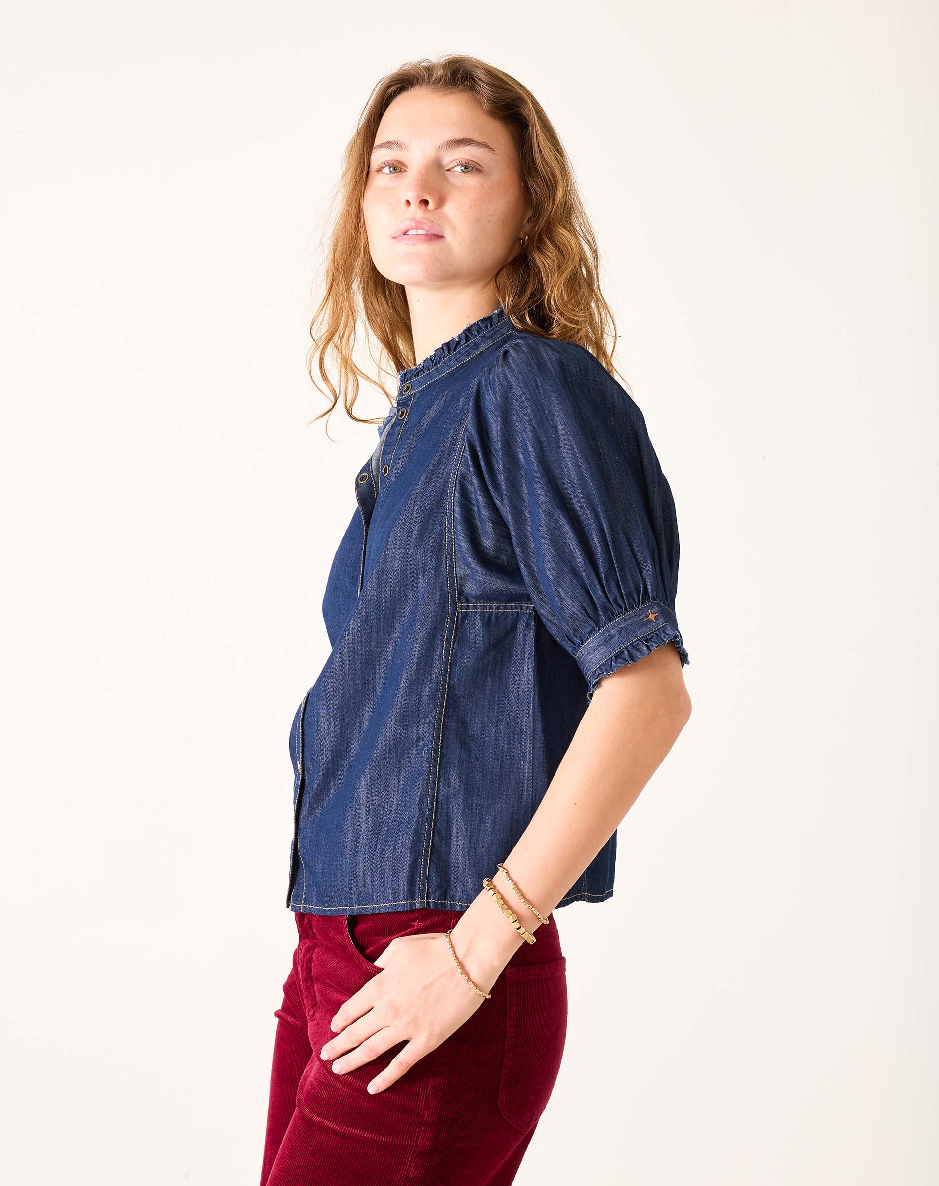 Sweet Clementine Button Up Top