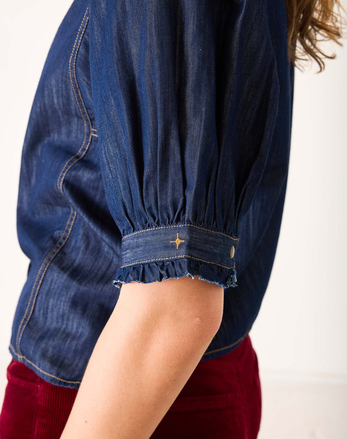 Sweet Clementine Button Up Top, view 6