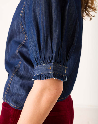 Sweet Clementine Button Up Top, view 6