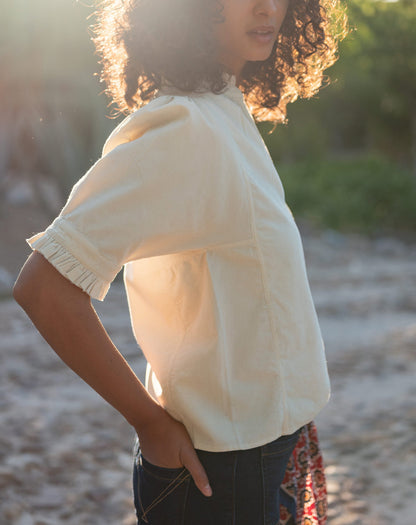 Sweet Clementine V-Neck Top, view 2