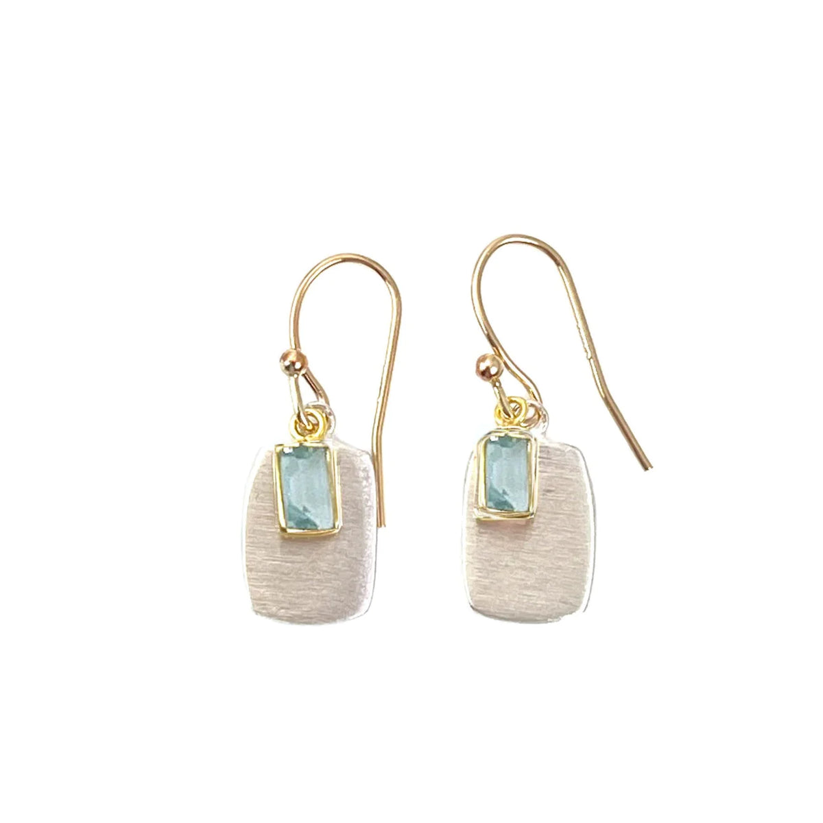 Tab w. Aqua Hydro Quartz Earrings