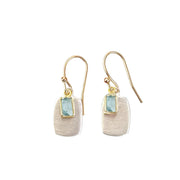 Tab w. Aqua Hydro Quartz Earrings