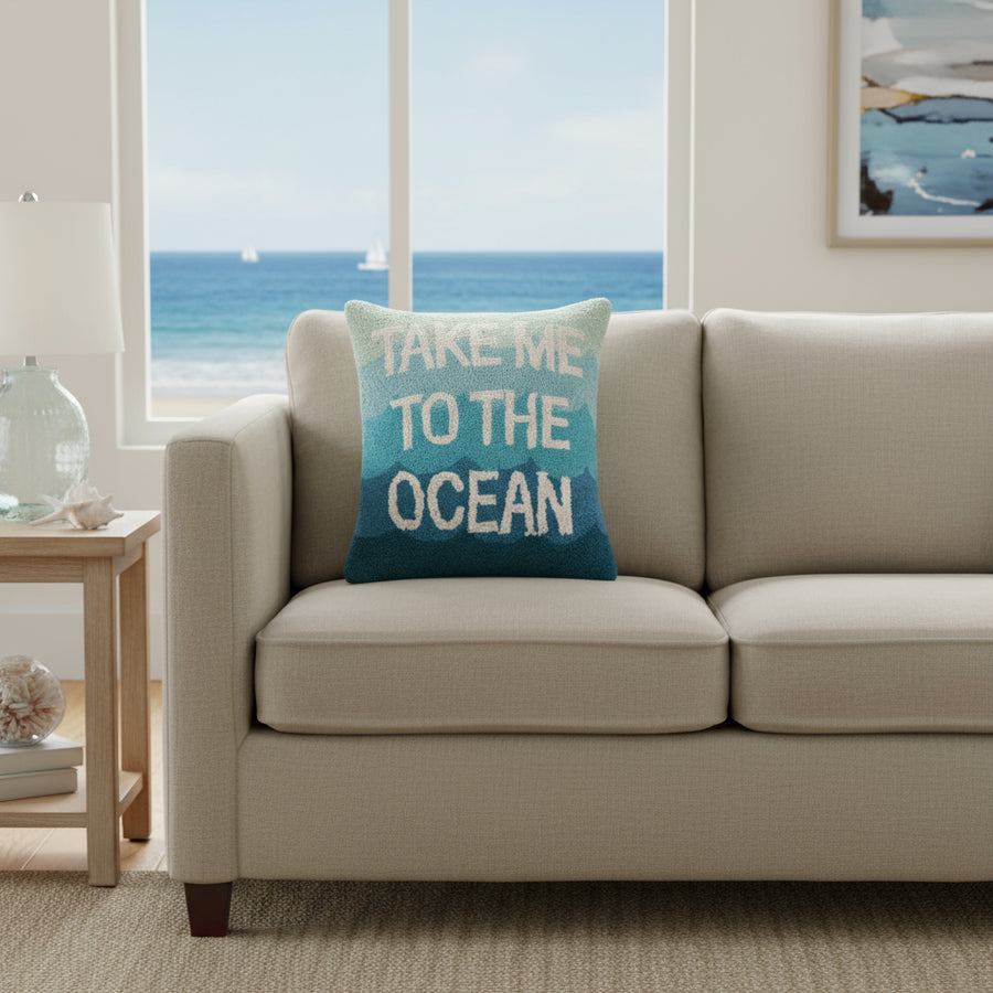 Take Me to The Ocean Hook Pillow