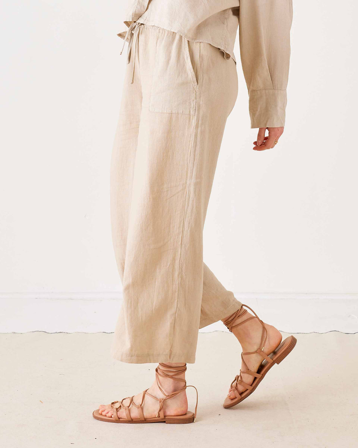 Hermosa Linen Drawstring Pant, view 5