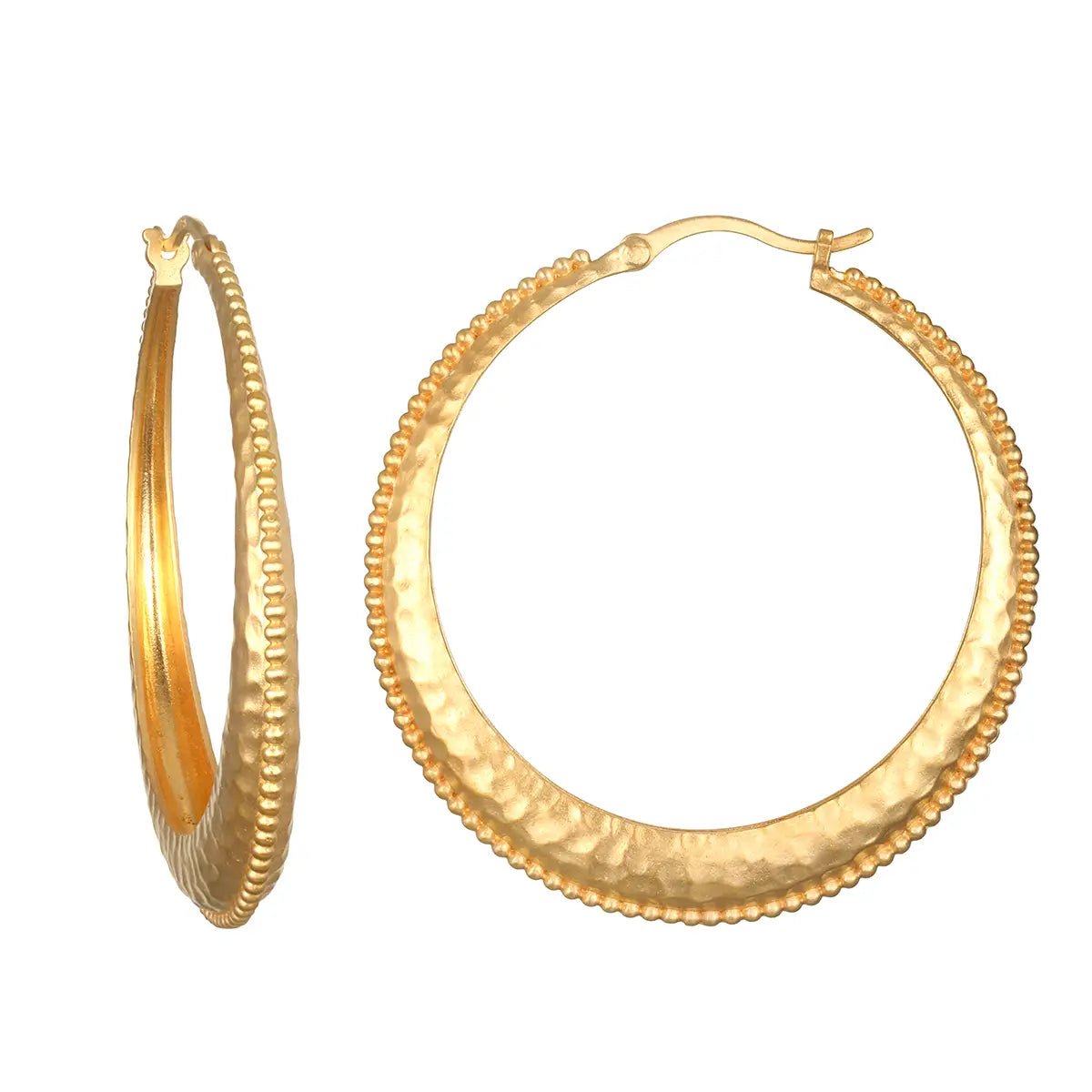 Timeless Beauty Dot Hoop Earrings - The Riviera Towel Company