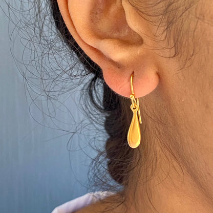 Tiny Drop Earrings, view 2