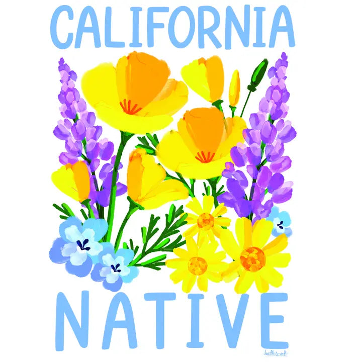 California Native Flowers Book Bag