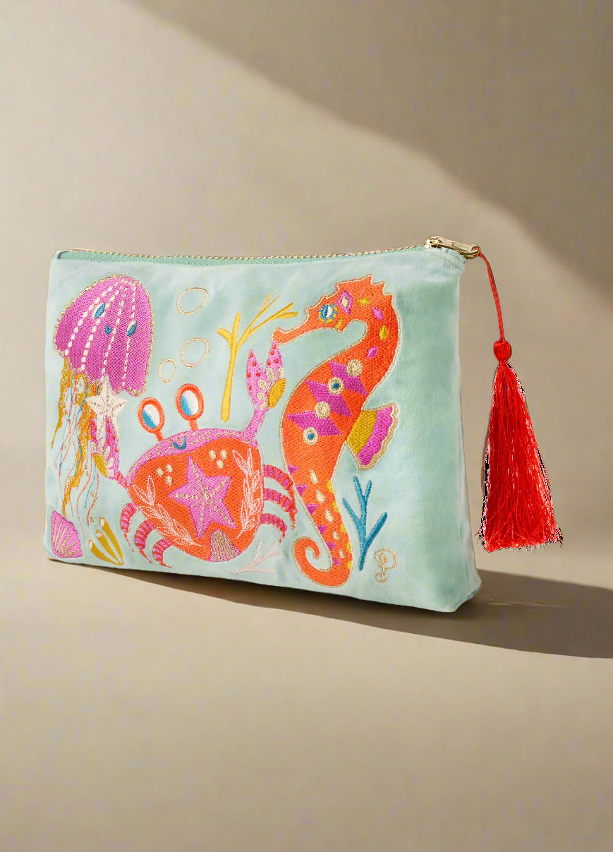 Velvet Zip Pouch