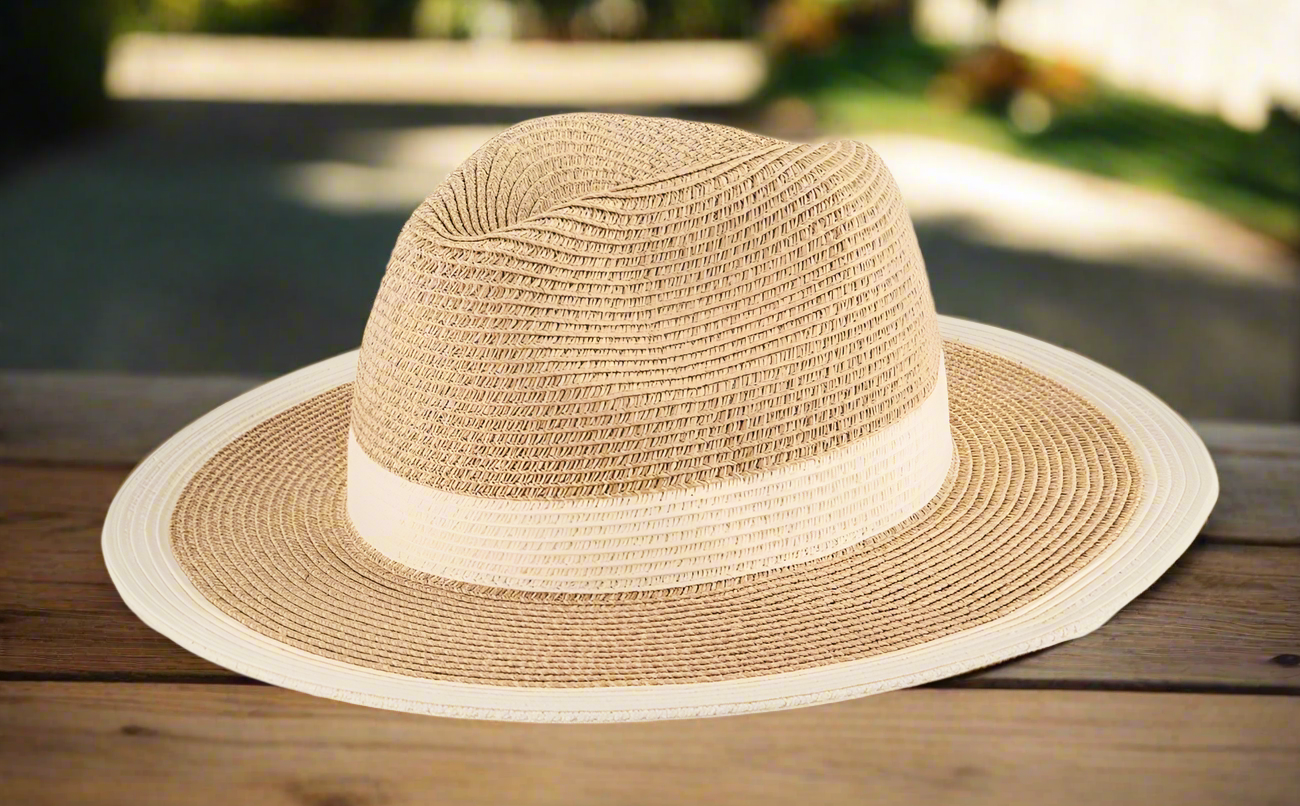 Water Repellent Fedora Stripe