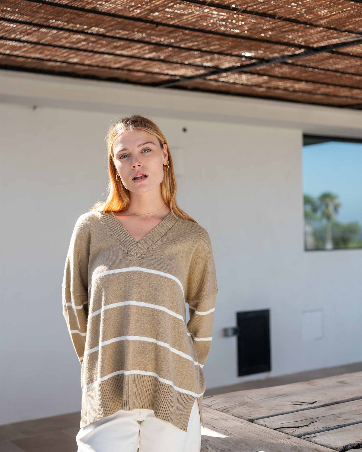 Montauk V-Neck Sweater, view 6